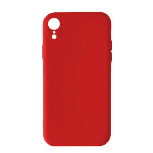 Silicone Case Full Camera Square side Copy for iPhone XR Red