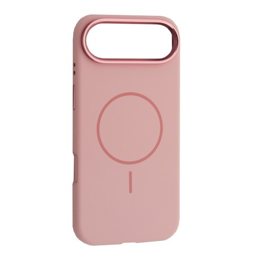 Чохол Liquid Silicone Case Metal Camera MagSafe для iPhone 17 Air Pink