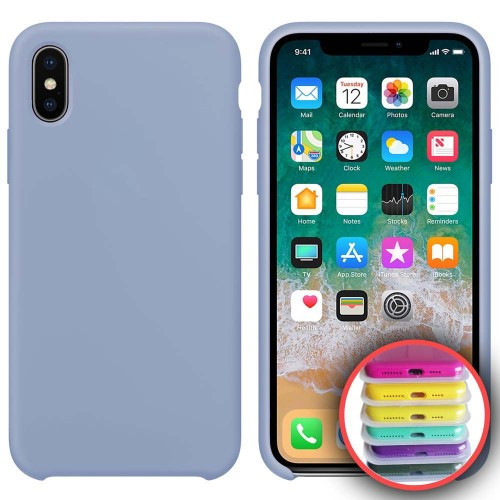 Чохол Silicone Case Full Copy for iPhone X/XS (41) lilac