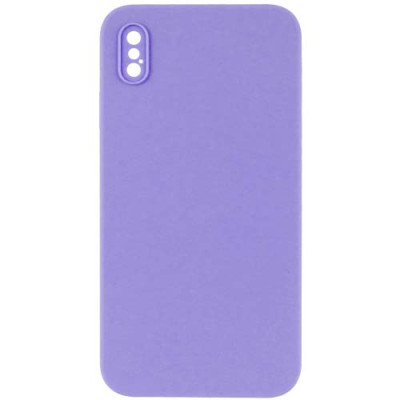 Silicone Case Full Camera Square side Copy for iPhone XS Lilac