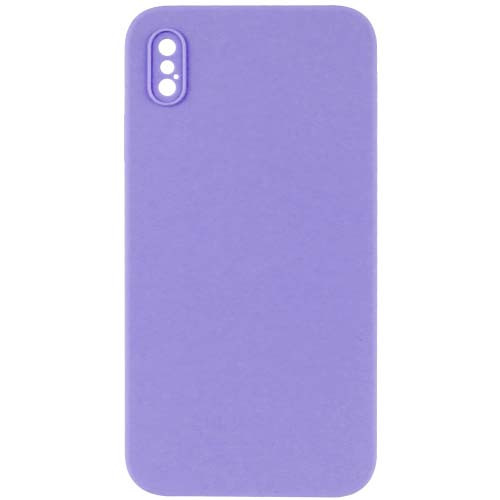 Silicone Case Full Camera Square side Copy for iPhone XS Lilac
