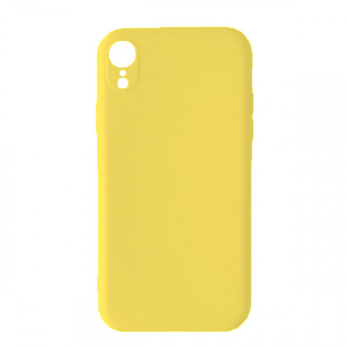 Silicone Case Full Camera Square side Copy for iPhone XR Yellow