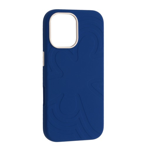 Чохол Flower Liquid Silicone Case MagSafe для iPhone 17 Quiet Blue