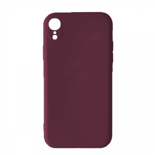 Silicone Case Full Camera Square side Copy for iPhone XR Marsala