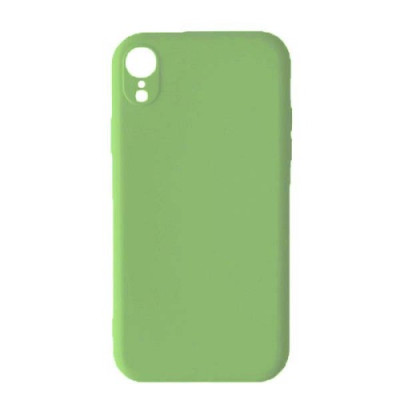 Silicone Case Full Camera Square side Copy for iPhone XR Green